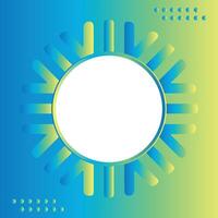 Exploding Sunburst Background abstract wide banner background with circle shape vector
