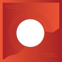 Futuristic Red Gradient background geometric line and circle shape center abstract background vector