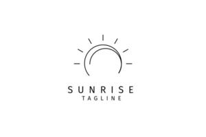 sunrise simple logo concept design vector