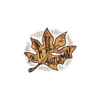 Fall autumn leaf unique design vector