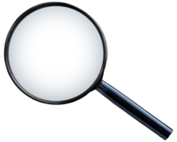 Magnifying glass, concept of information search and document authentication. Zoom object. png