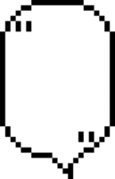 8bit retro game pixel speech bubble balloon with quotation marks, icon sticker memo keyword planner text box banner png