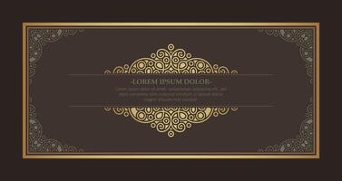 Luxury calligraphy square ornament frame line vector