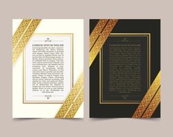 Elegant geometric flyer template text design vector