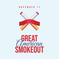 Great American Smokeout design template good for celebration usage. Great American Smokeout design. flat design. eps 10. vector