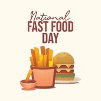 National Fast Food Day design template good for celebration usage. National Fast Food Day design. flat design. eps 10. vector
