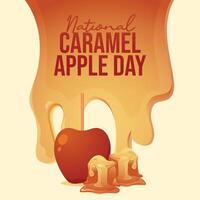 National Caramel Apple Day design template good for celebration usage. National Caramel Apple Day design. flat design. eps 10. vector