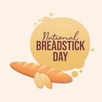 National Breadstick Day design template good for celebration usage. National Breadstick Day design. flat design. eps 10. vector