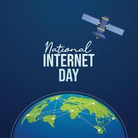 National Internet Day design template good for celebration usage. National Internet Day design. flat design. eps 10. vector
