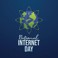 National Internet Day design template good for celebration usage. National Internet Day design. flat design. eps 10. vector