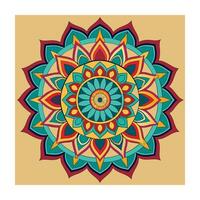 abstract mandala art outline circular basic design spiritual round element vector