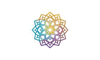 abstract mandala art outline circular basic design spiritual round element vector