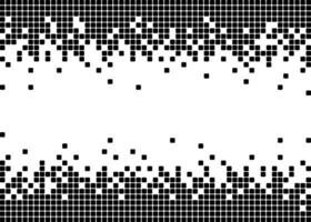 Black and White Digital Pixel Drip Frame vector