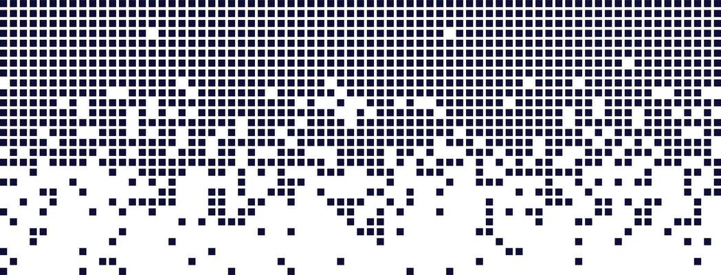Digital background with dissolving rectangular dots and gradient mosaic texture. Abstract background of white and black pixels. illustration of a grid of geometric square elements.