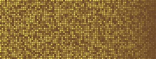 Abstract geometric background with tiles. Gold, brown pixel texture. Digital business background. Trend illustration vector