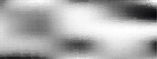Retro poster with a dot gradient background, grunge texture, and comic noise effect. Pixelated grain, vintage bitmap pattern, and halftone design. vector