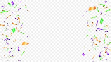 colorful confetti invitation party greeting card on backdrop. abstract element vector