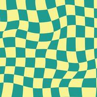 checkerboard social media background. Groovy wavy y2k checkered prints vector