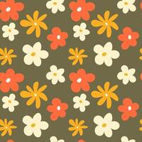 psychedelic retro social media background with flowers. Groovy wavy y2k checkered prints vector