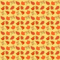 Autumn leaves patterns vector