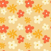 handdrawn groovy seamless pattern vector
