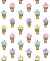 Seamless pattern of sketch ice cream vector