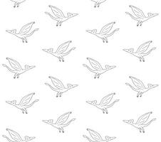 Seamless pattern of hand drawn pterodactyl vector