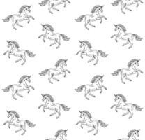 Pattern of unicorns vector