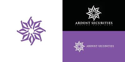 Modern spiral initial letter AS or SA logo in purple color isolated on multiple background colors. The logo is suitable for private debt fund logo design inspiration templates. vector