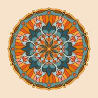 Boho mandala outline design. Creative and colorful, ideal for patterns, stickers, and yoga planners. vector