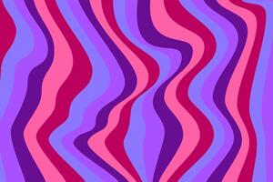 Checkerboard background with 70s vibes in retro colors. Cute wavy lines with trippy effect vector