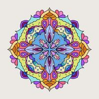 Simple and creative mandala design. Colorful outline for planners, calendars, and coloring books. vector