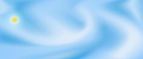 Simple sky in day time with sun and gentle and soft clouds. Abstract gradient mesh in blue pastel colors. vector