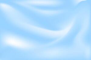 Cloudy soft blue sky with blurred white clouds. Bright wavy pastel shades of blue in gradient mesh vector