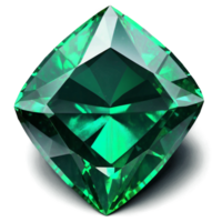 faceted sides on a green emerald on a transparent background png