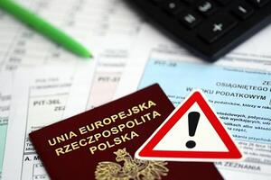 Concept of problems and troubles during tax reporting and taxpaying in poland photo