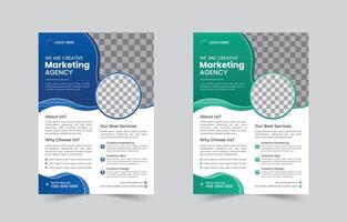 Business flyer template design, grow your business marketing new flyer vector