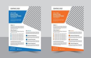 Professional marketing flyer template design, grow your business marketing new flyer vector