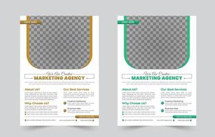 Marketing flyer template design, grow your business marketing new flyer vector