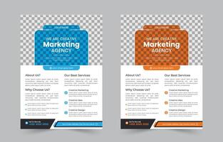 Corporate business marketing flyer template design, grow your business marketing new flyer vector