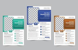 Medical healthcare business flyer template, medical flyer design vector
