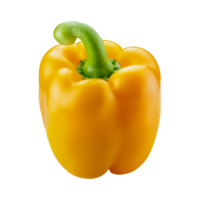 a yellow pepper with a green stem on it png