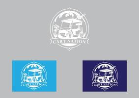 Cart Emblem on Different Backgrounds vector