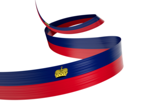 3d Flag Of Liechtenstein 3d Shiny Waving Liechtenstein Ribbon Flag 3d Illustration png