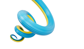 3d Flag of Rwanda 3d Spiral Glossy Ribbon Of Rwanda, 3d illustration png