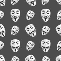 Seamless pattern mask anonymous with text on background vector