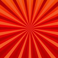 Abstract red background rays in retro style vector