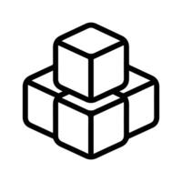 A black and white image of a cube vector