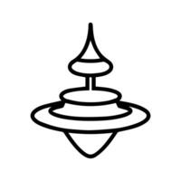 A black and white drawing of a flying saucer vector