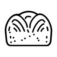 Bread icon in line style on white background vector
